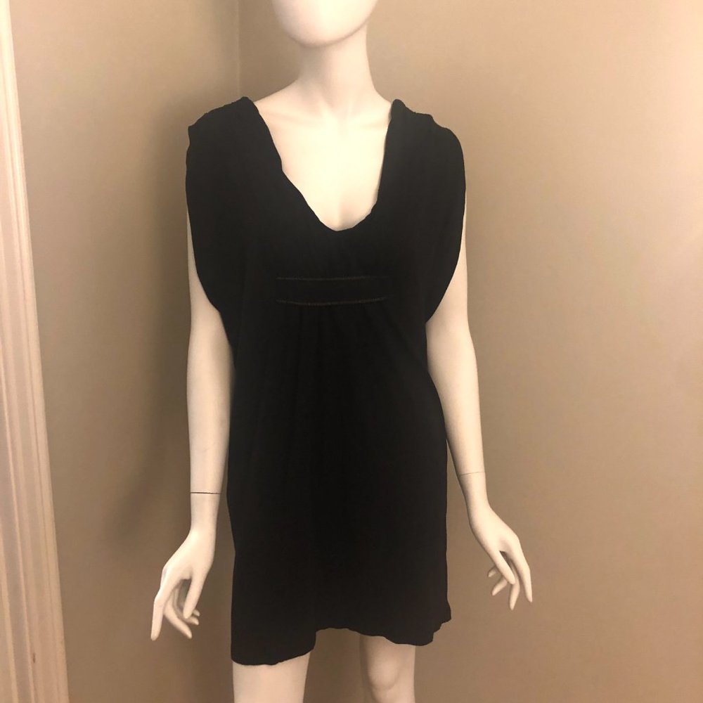 Velvet for Anthropologie Black Belted Tunic/ Dress
